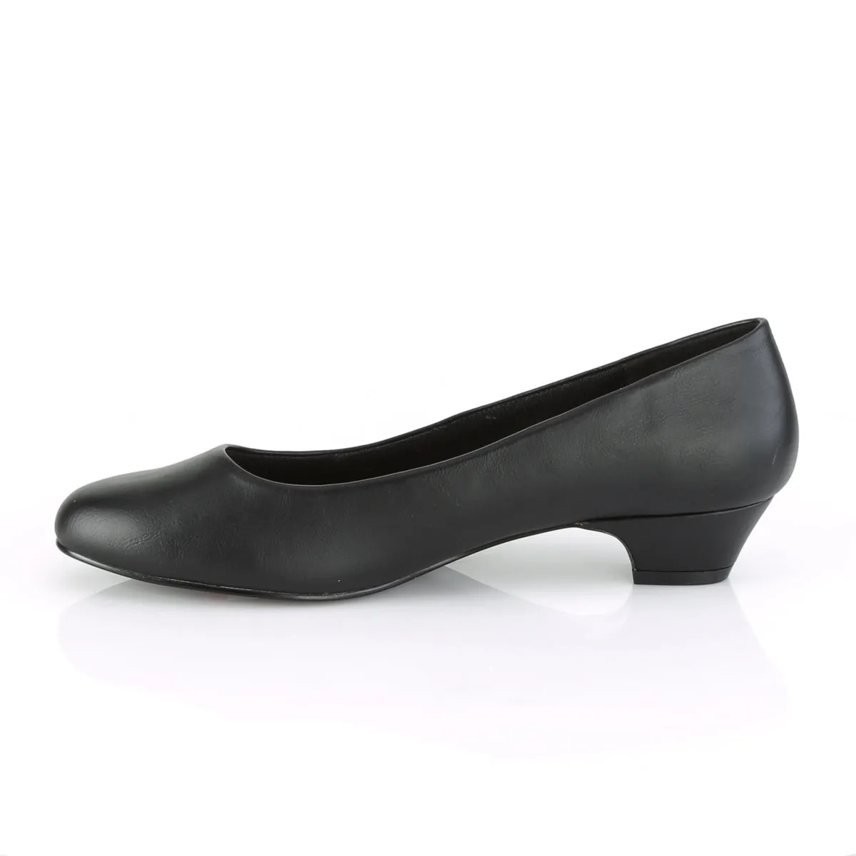 1 Inch Heel Sexy Black PU Pumps