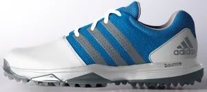 ADIDAS 360 TRAXION GOLF SHOES WHITE/DARK SILVER/SHOCK BLUE MEDIUM WIDTH