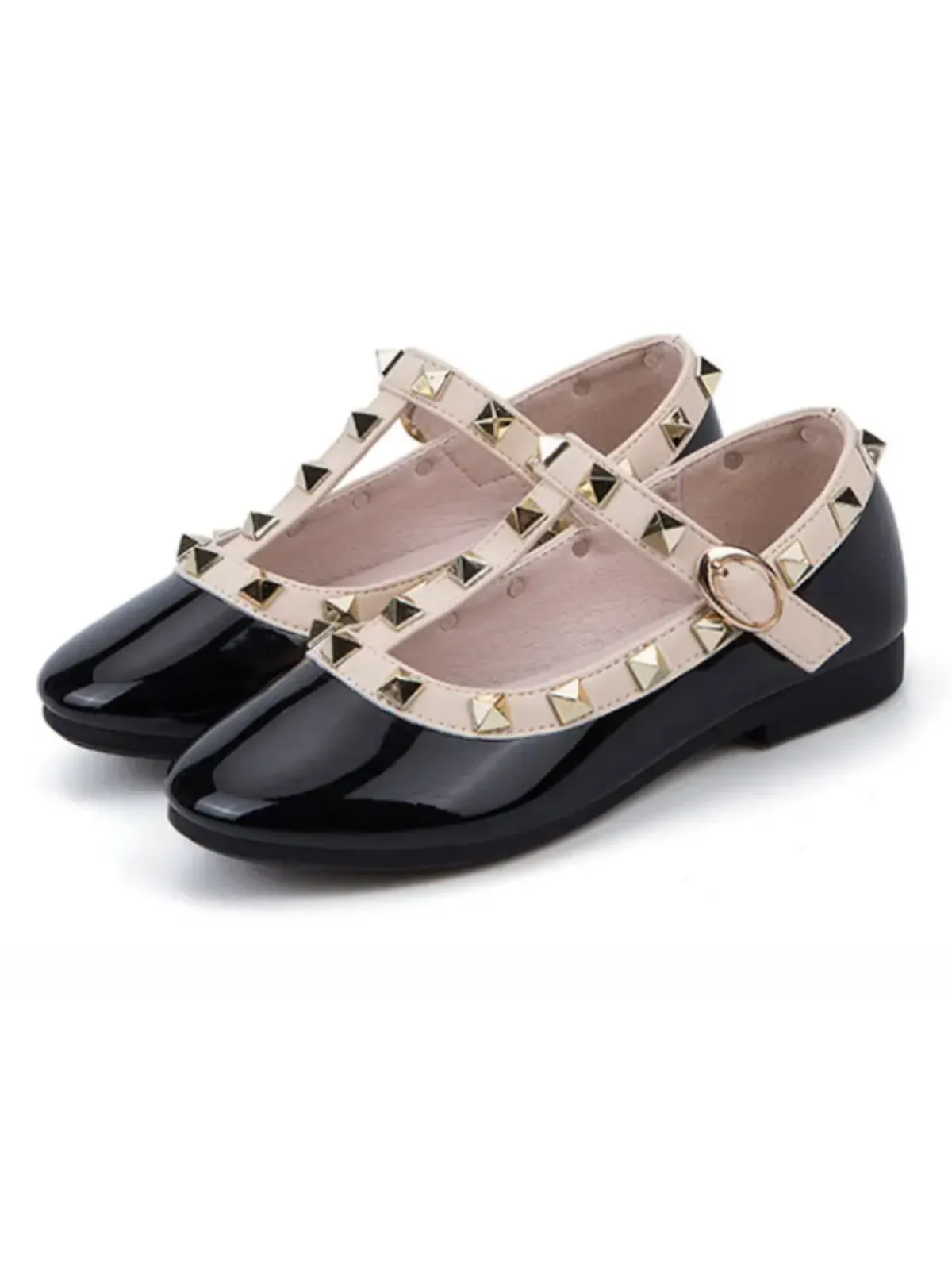 Adorable Leather Studded Flats by Liv and Mia