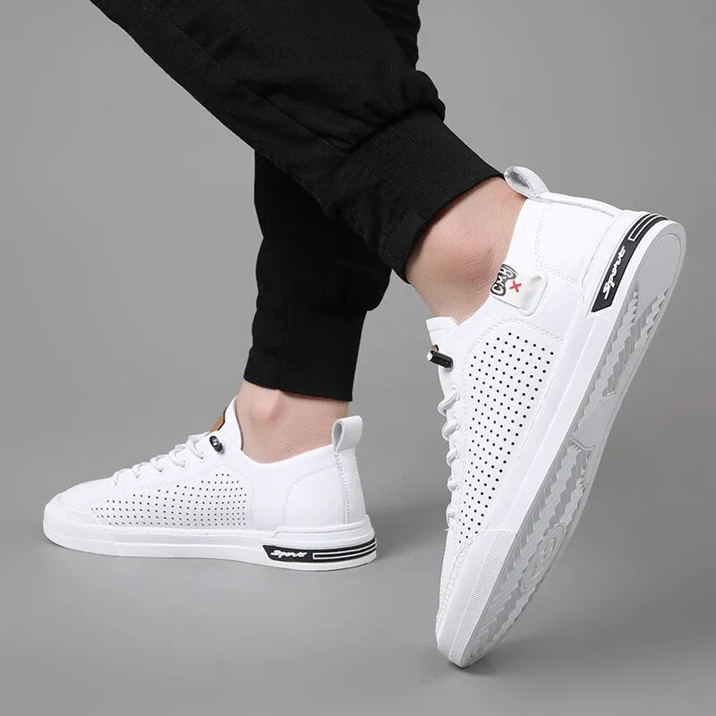 Advbridge Brand Men Shoes Outdoor Breathable Sneakers Moccasins New Fashion Mens Casual Shoes Italian Genuine Leather Men skate shoes