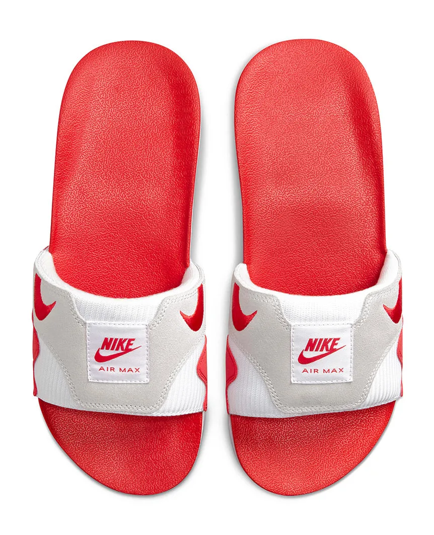 Air Max 1 Slides White and Red