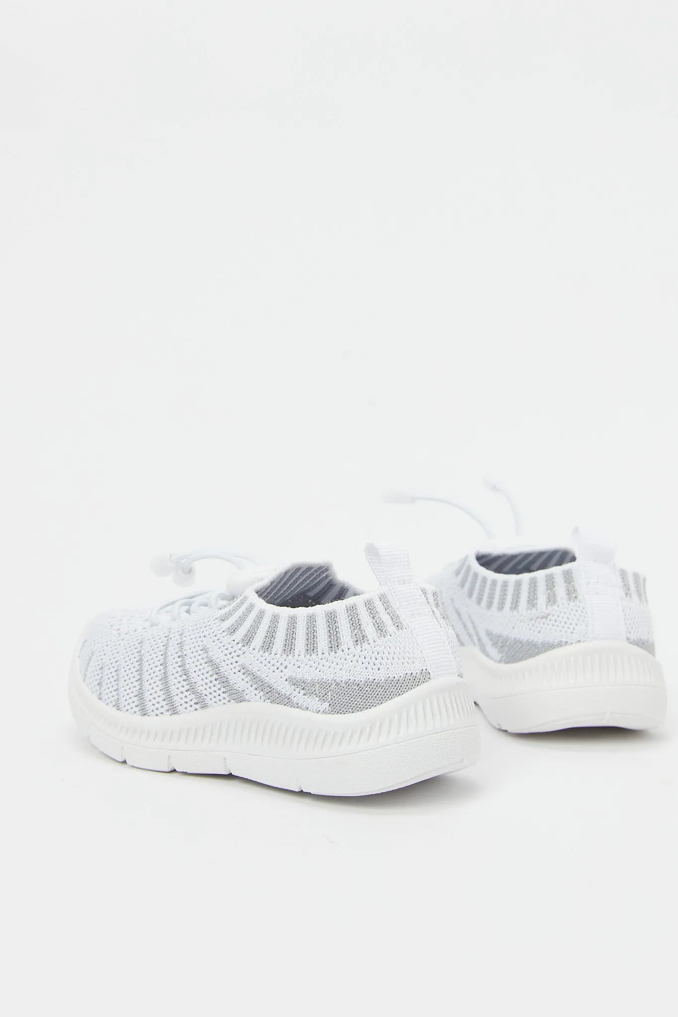 Baby Boys White Textured Pump