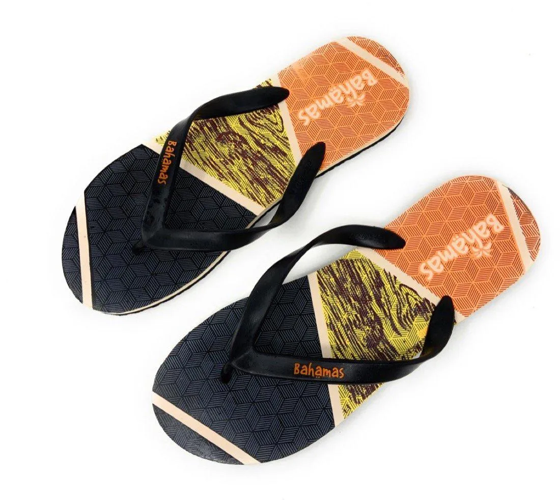 Bahamas Mens Flip Flops Premium Comfort Thong Soles Sandals Slippers Tropical Beach