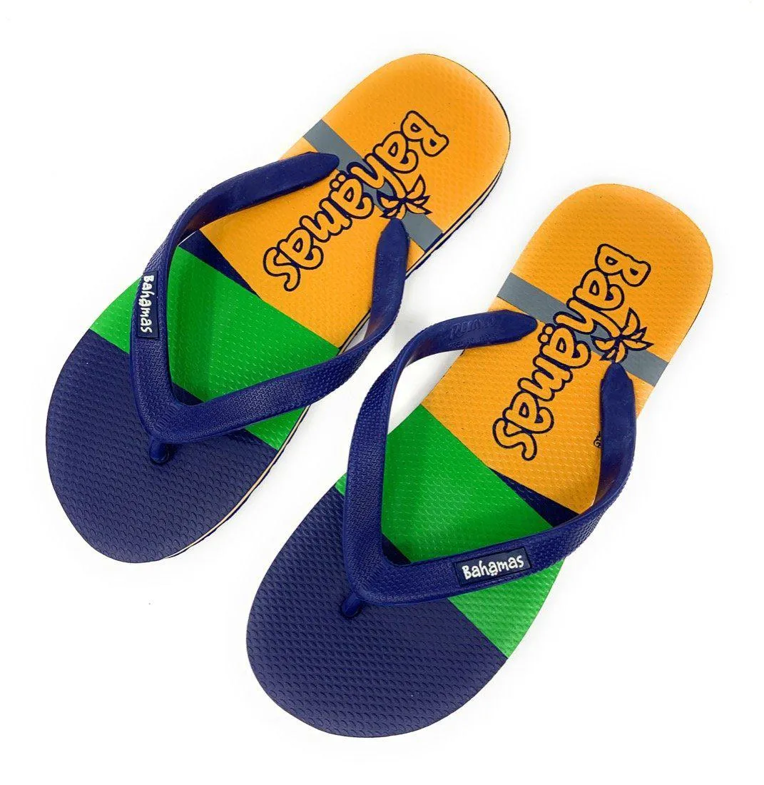 Bahamas Mens Flip Flops Premium Comfort Thong Soles Sandals Slippers Tropical Beach