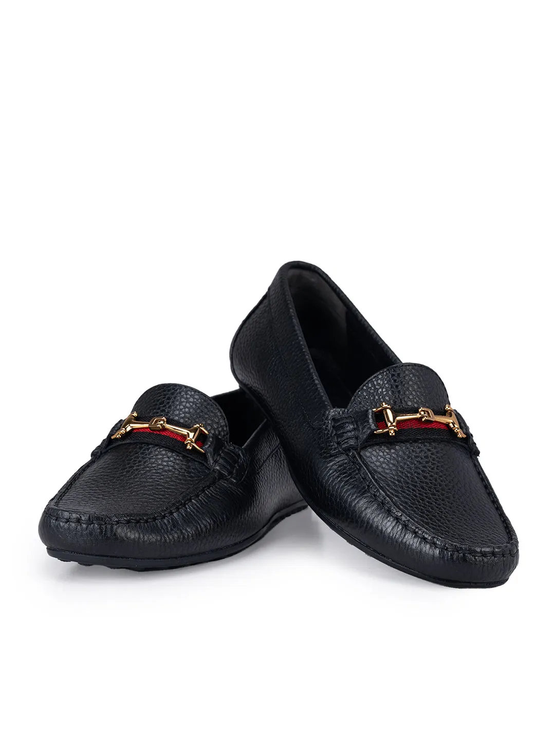 Black Embellished Moccasins