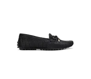 Black Moccasins With Bow Detail