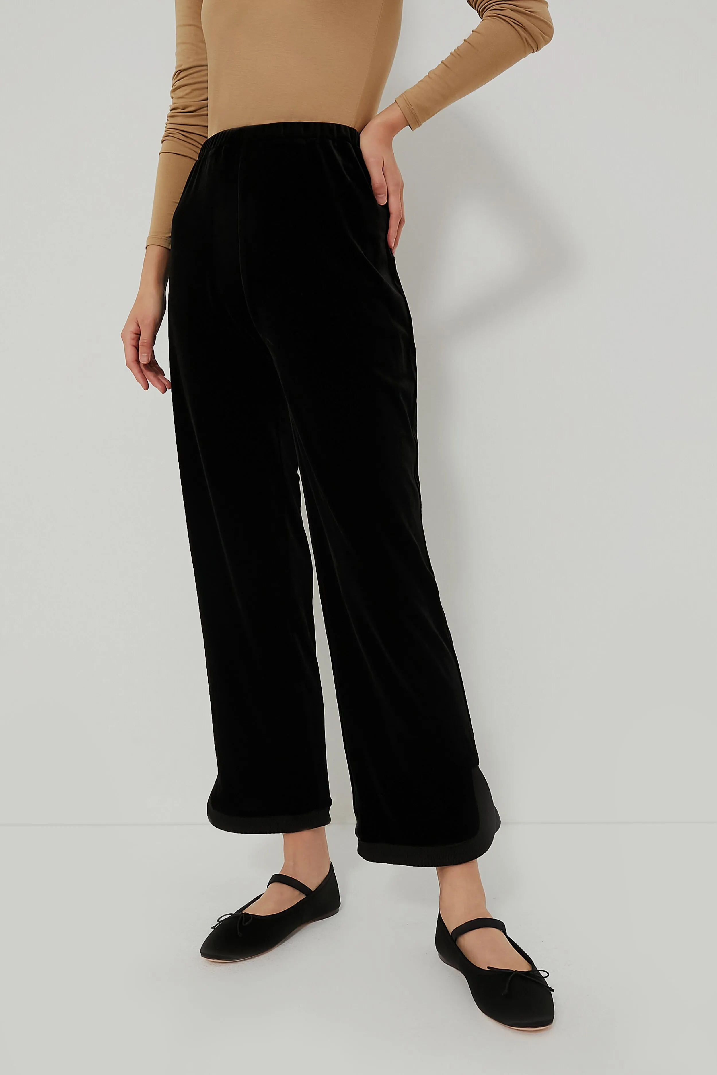 Black Velour Jojo Pants