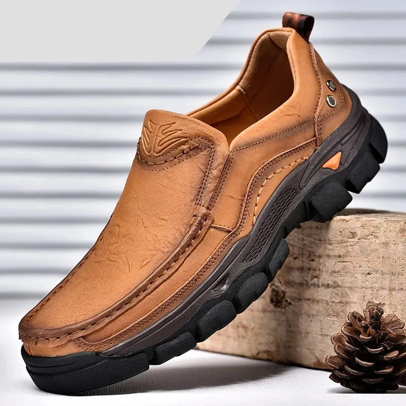 Brand Men's Casual Shoes Leather Men Business Leather Oxford Shoes Outdoor Breathable Work Men Luxury Moccasins Loafers