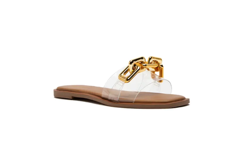 Chain Clear Slide Sandal - Final Sale