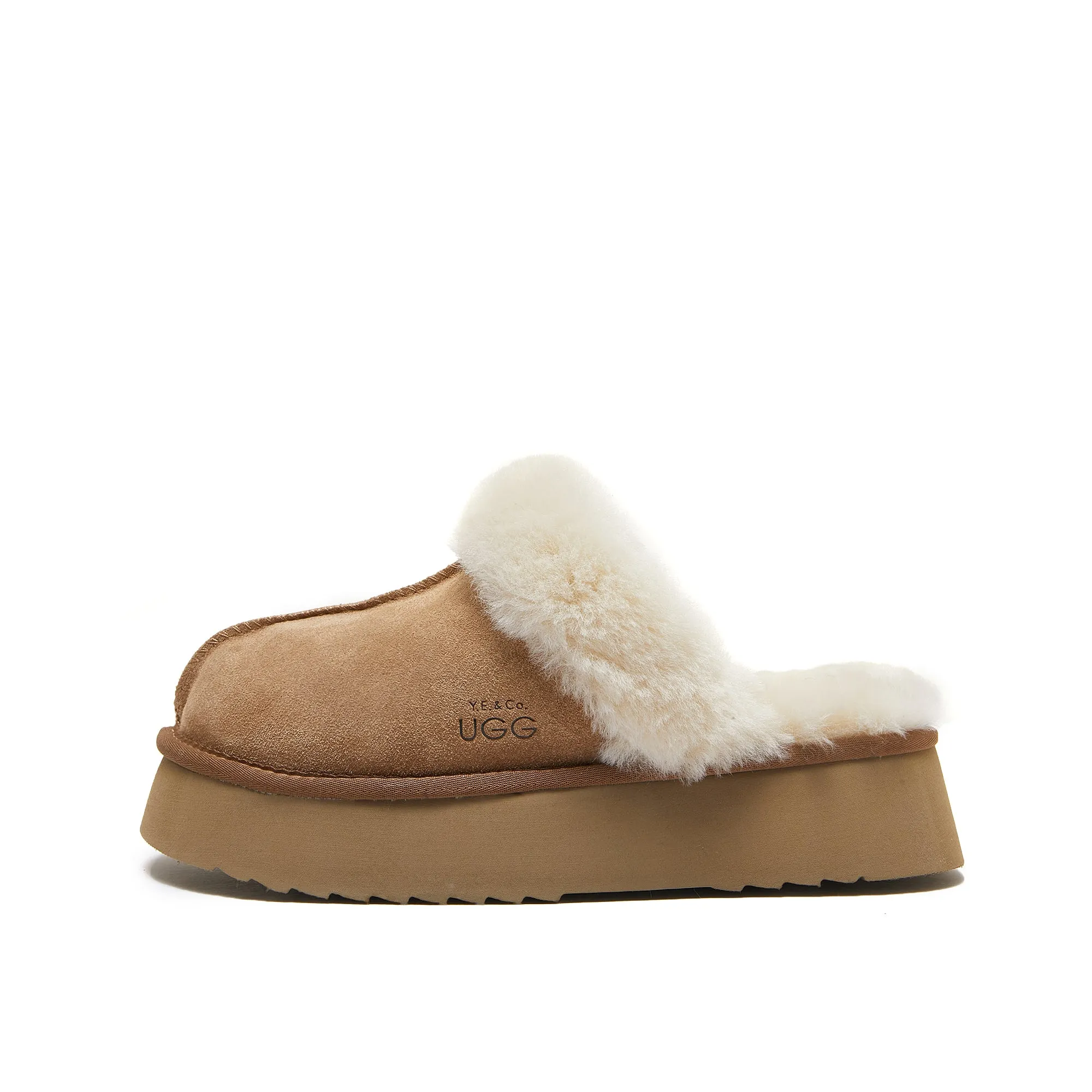 Classic Lady's Scuff - Platform Sole Premium Australian Sheepskin UGG Slippers