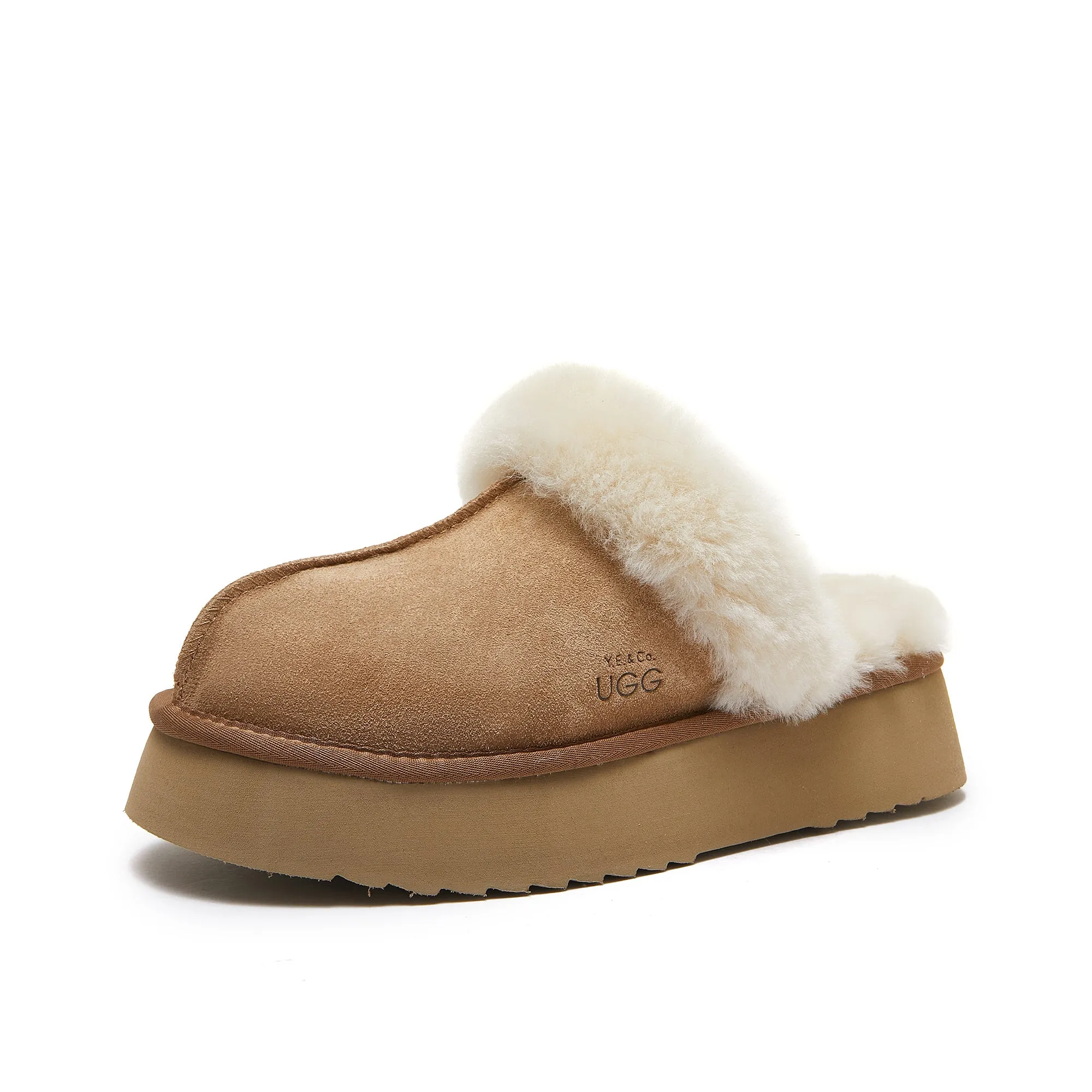 Classic Lady's Scuff - Platform Sole Premium Australian Sheepskin UGG Slippers