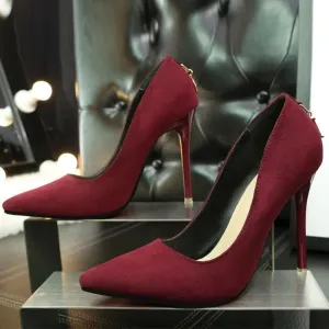 Colorful Suede Stiletto Heels for Fashion-Forward Women