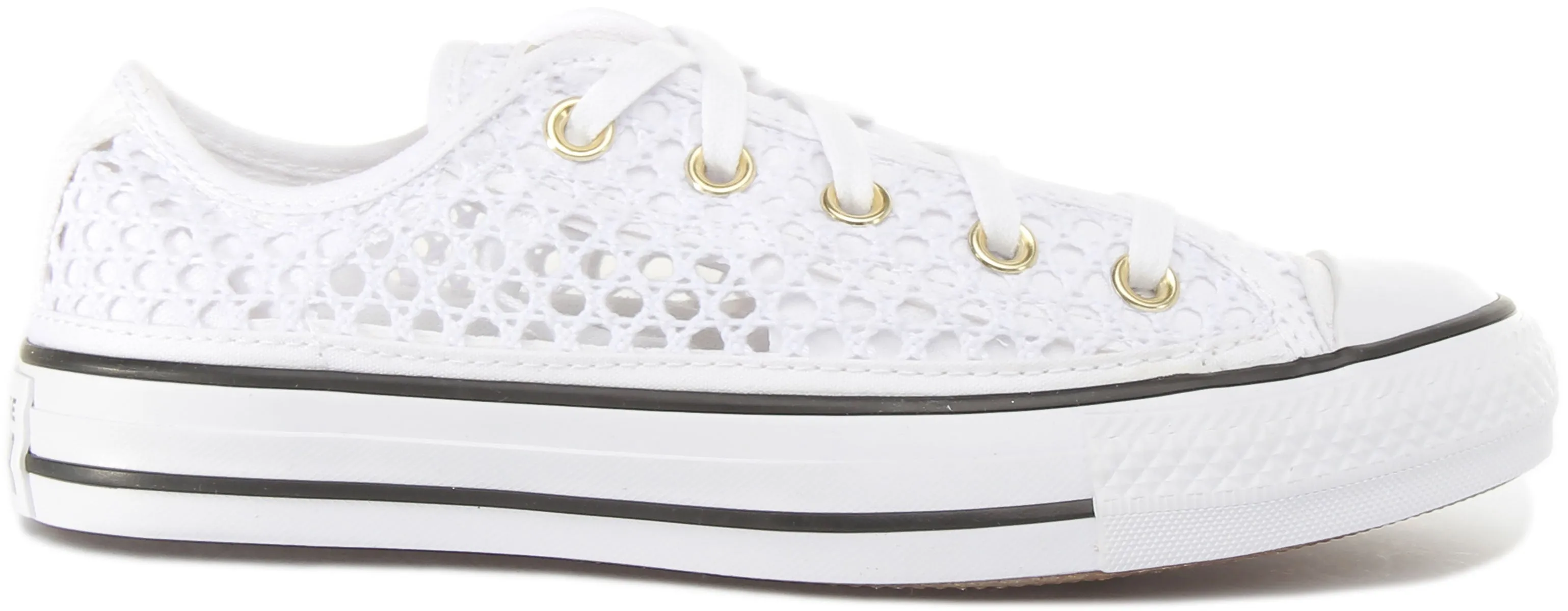 Converse 565495C All Star Ox Crochet In White Black For Women