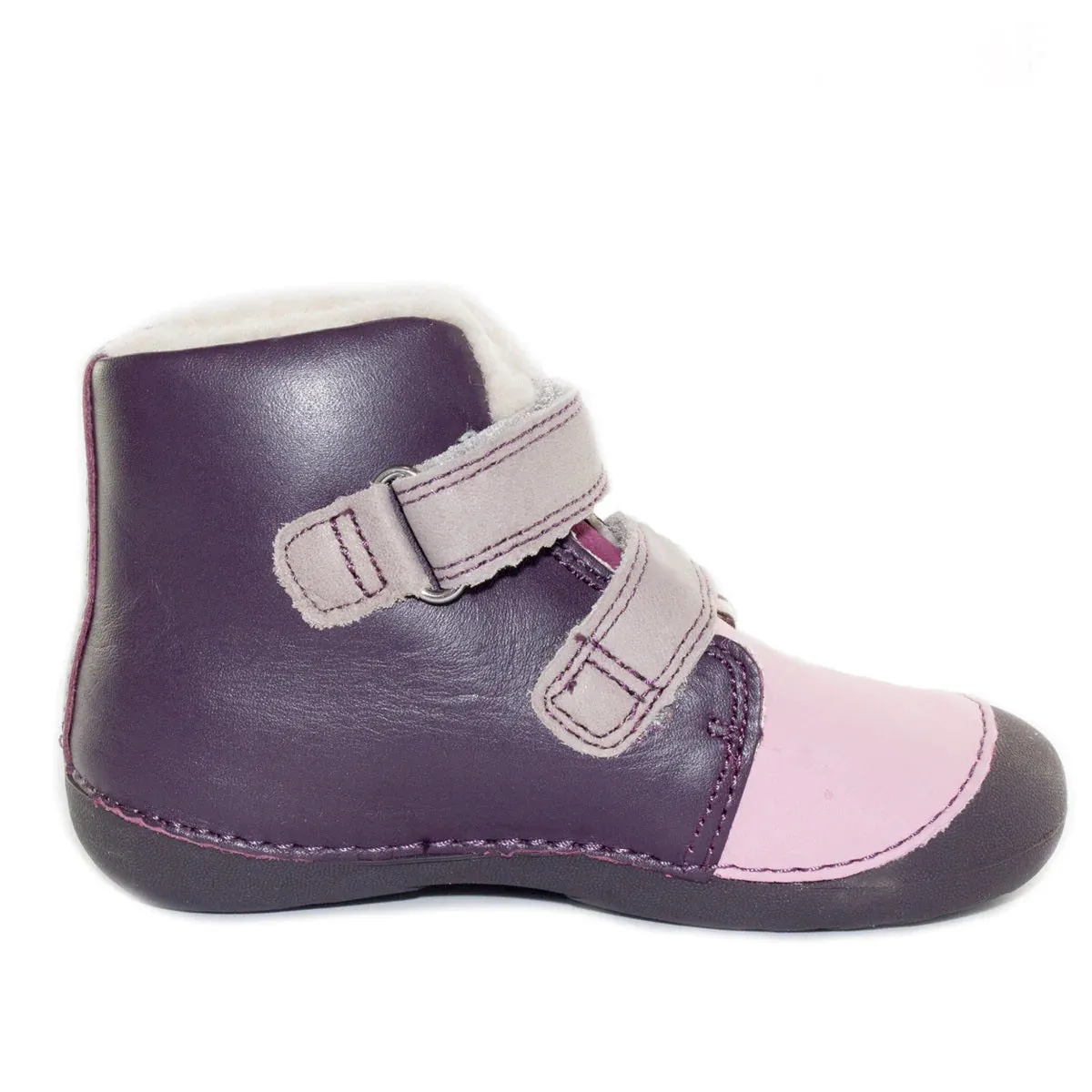 D.D. Step Fuchsia Toddler Winter Boots - Warm, Supportive Leather Shoes From Europe Kids Orthopedic