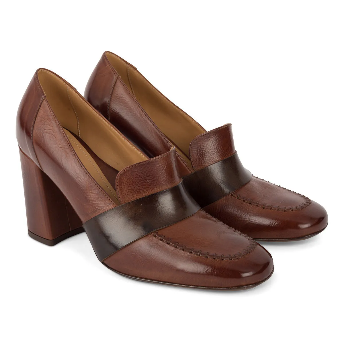 DUNIA 80004<br>Burnt brown pumps