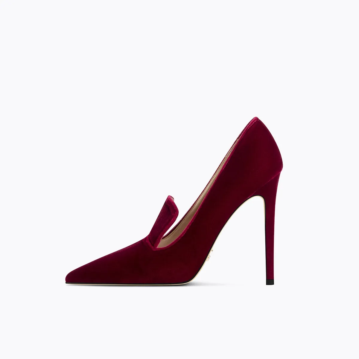 Fabfei suede 10cm stiletto burgundy pointed toe sexy pumps - Kara