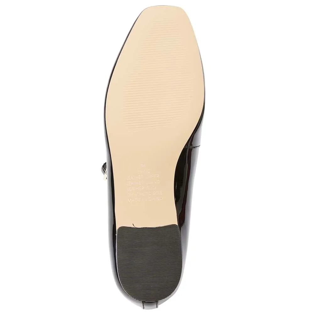 Freda Flat in Black Patent