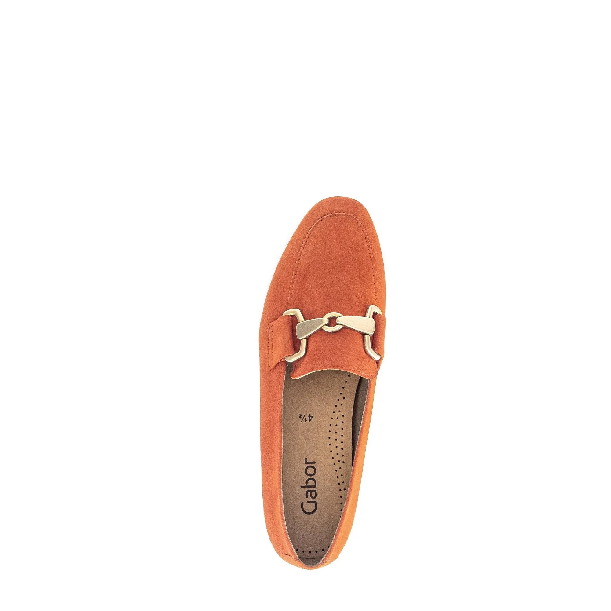 Gabor 45.211.13 Jangle Ladies Orange Suede Slip On Shoes