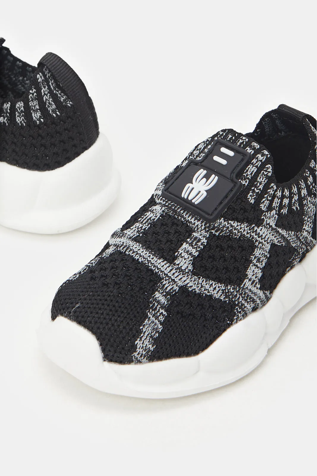 Infant Black Chunky Slip-On