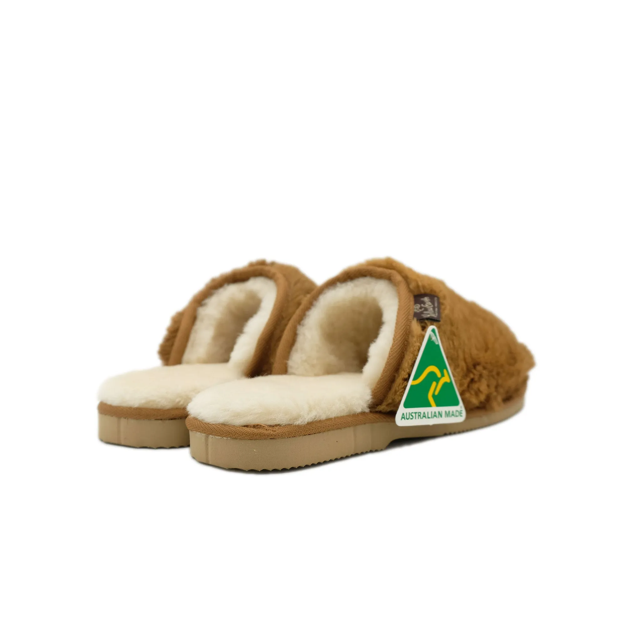 Kangaroo Fur Men's Women's Scuff Slippers - Made in Australia