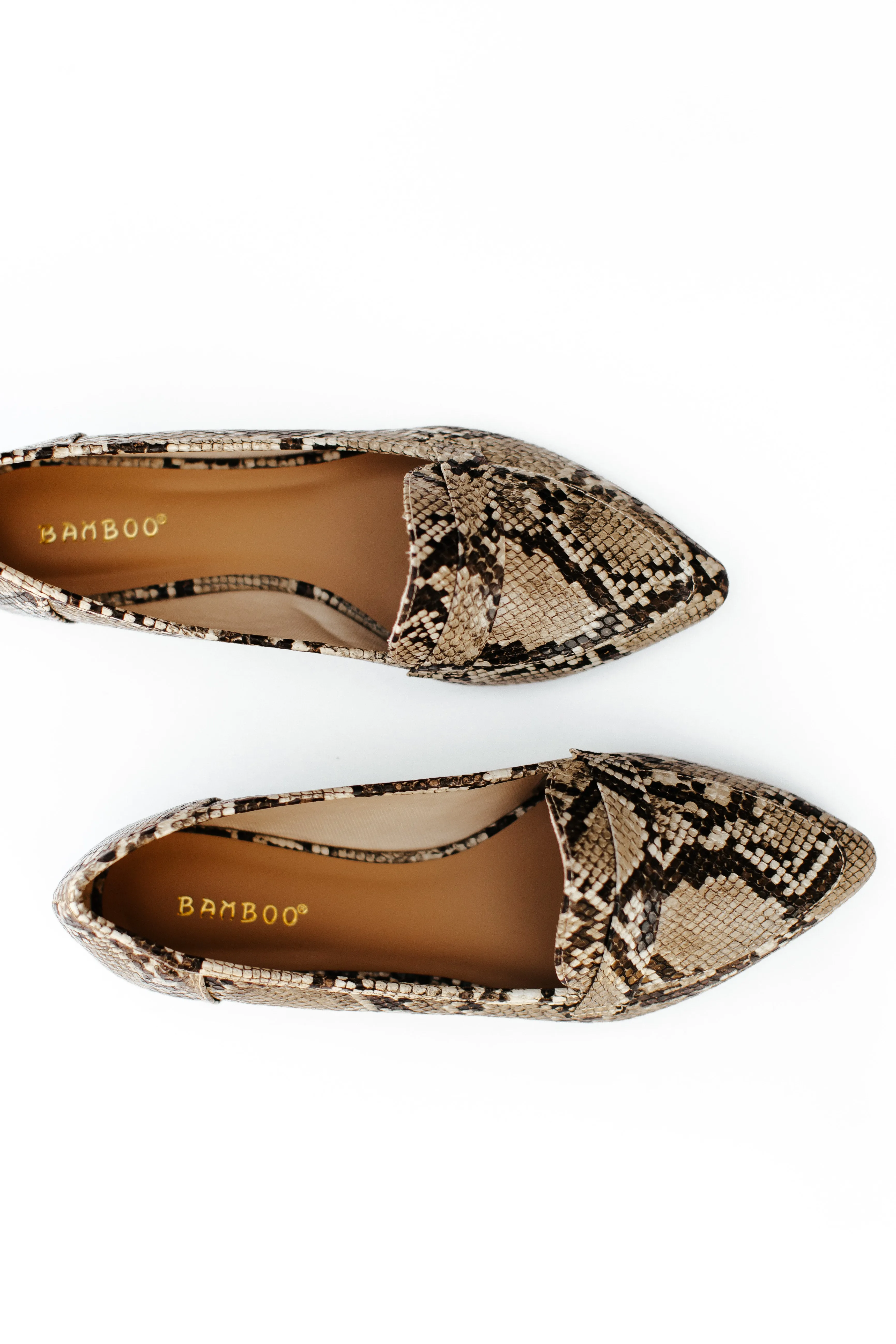 Madeline Snakeskin Flats - Final Sale