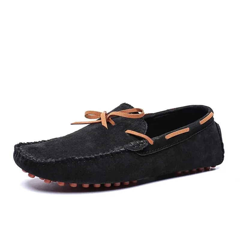 Men Casual Shoes Luxury Brand Genuine Leather Men Loafers Moccasins Breathable Slip on Driving Shoes Plus Size 38-47