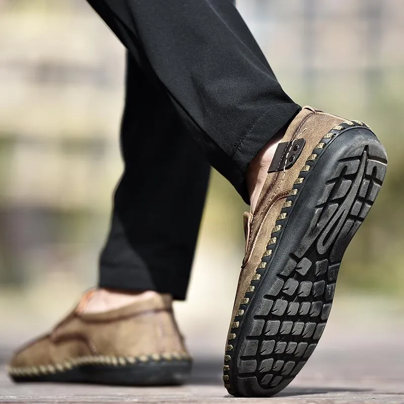 Men Leather Breathable Moccasins Loafers