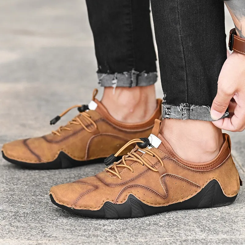 Men Shoes Casual Leather Handmade Men Sneakers Breathable Driving Shoes Designer Men's Loafers Fashion Moccasins Zapatos Hombre