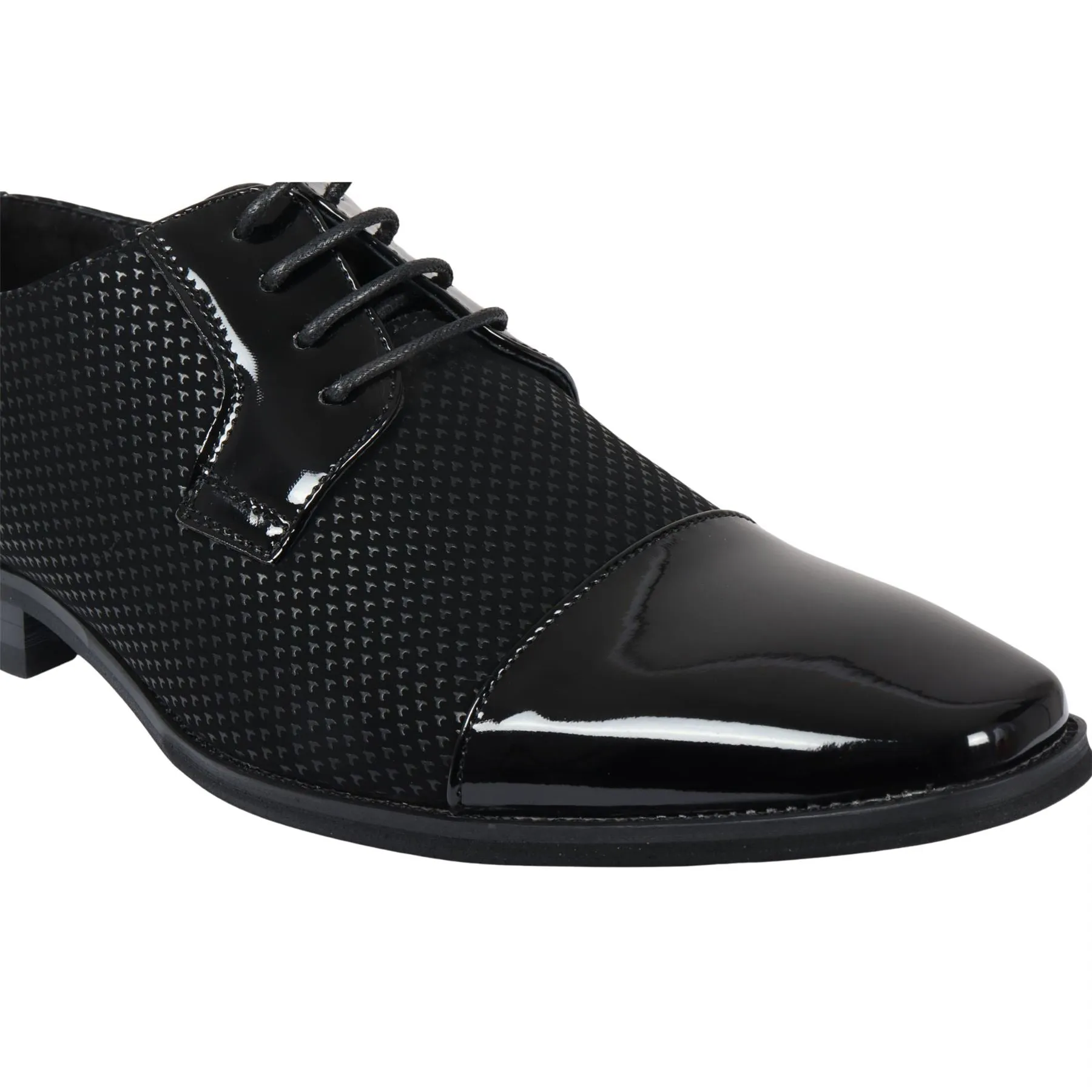 Men's Shoes Black Oxford Derby Lace Up Dress Shoe