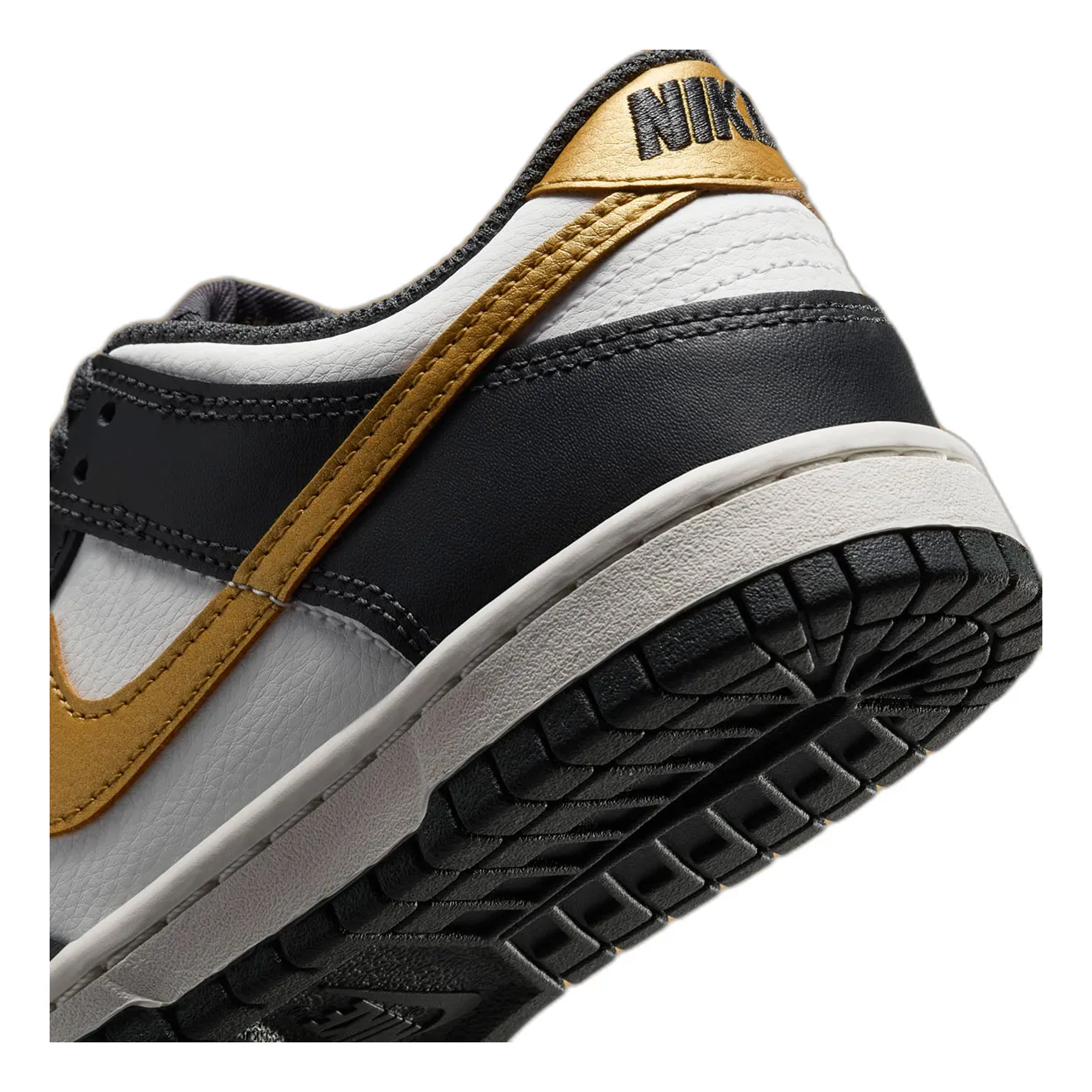 Nike Kids' Dunk Low Shoes - Summit White / Metallic Gold