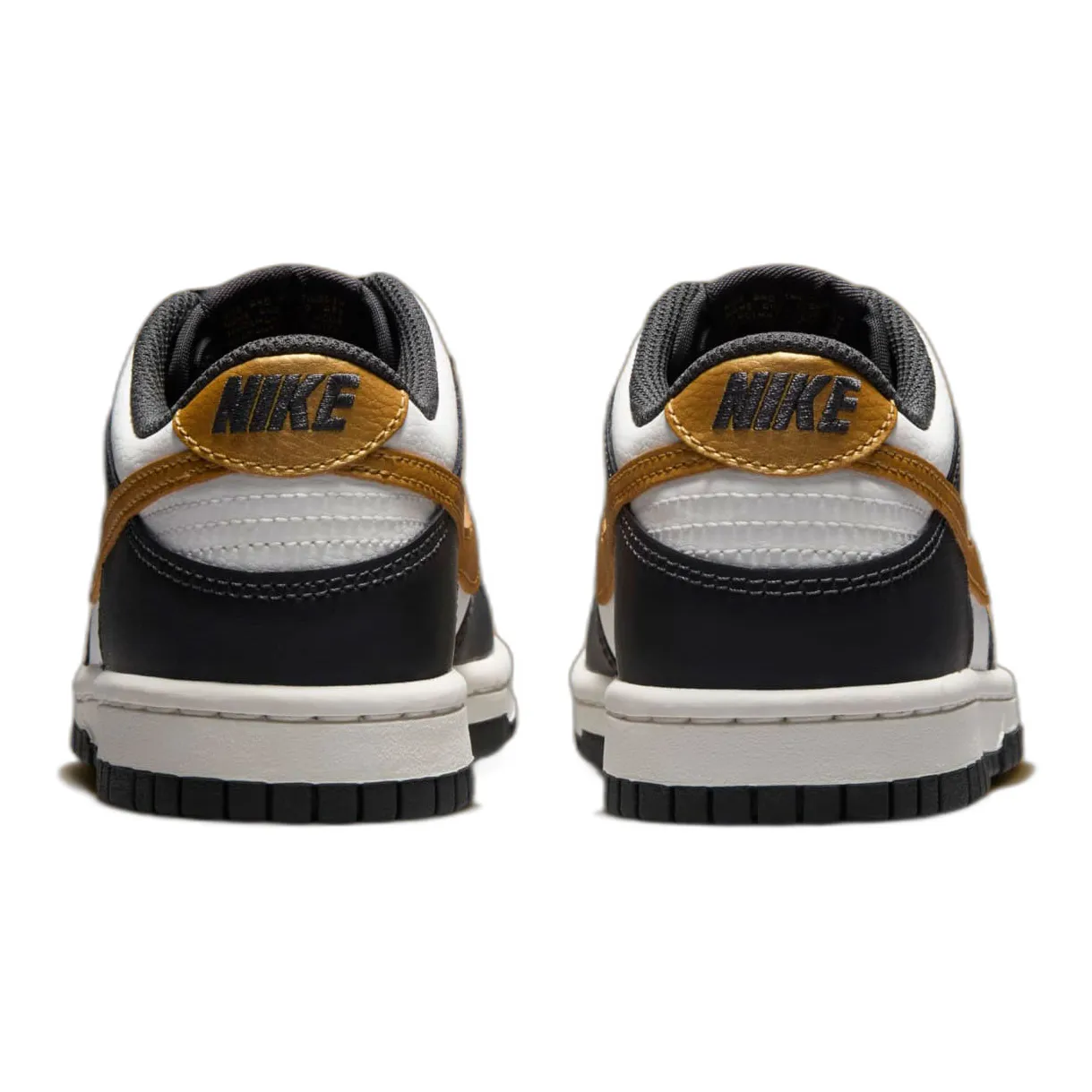 Nike Kids' Dunk Low Shoes - Summit White / Metallic Gold