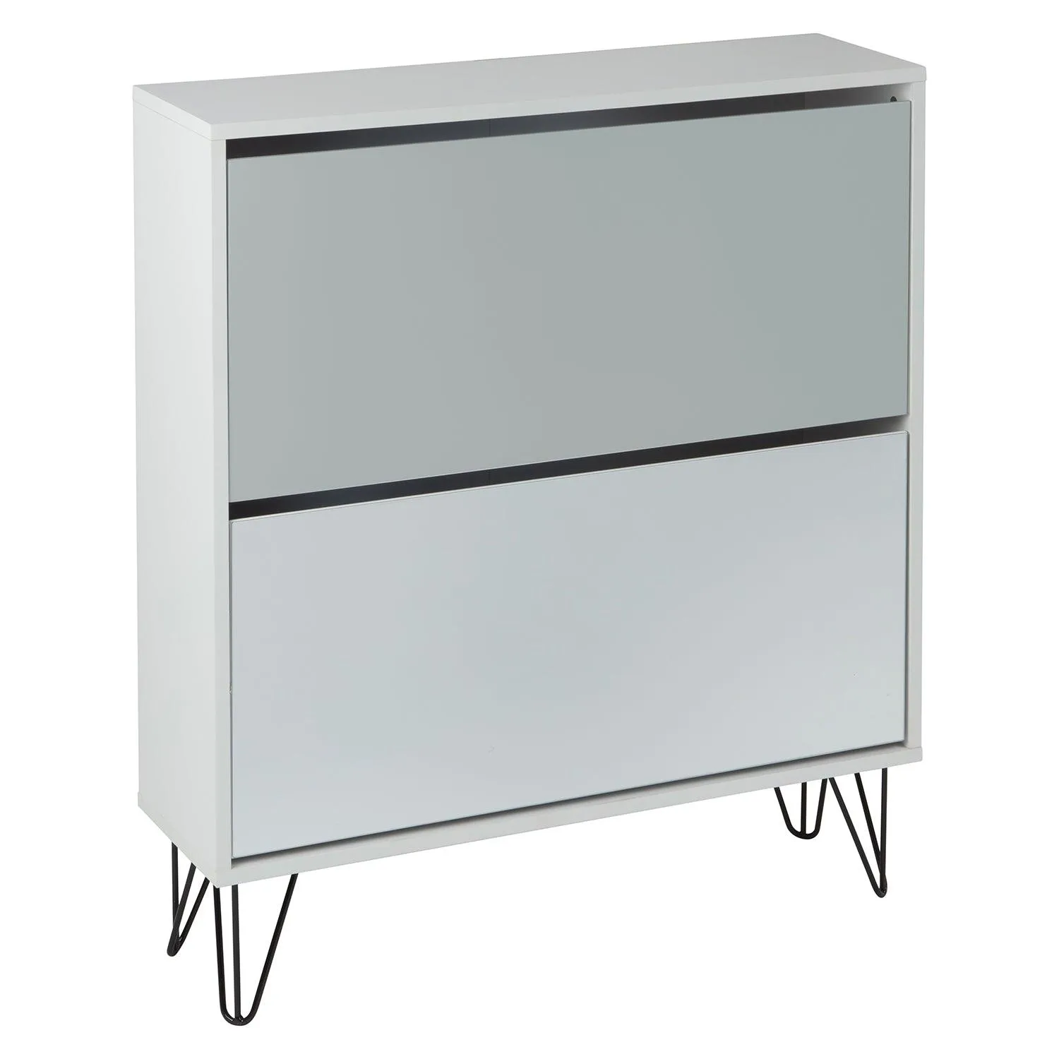 Outlet – Anderson shoe cabinet - 2 door - white and grey