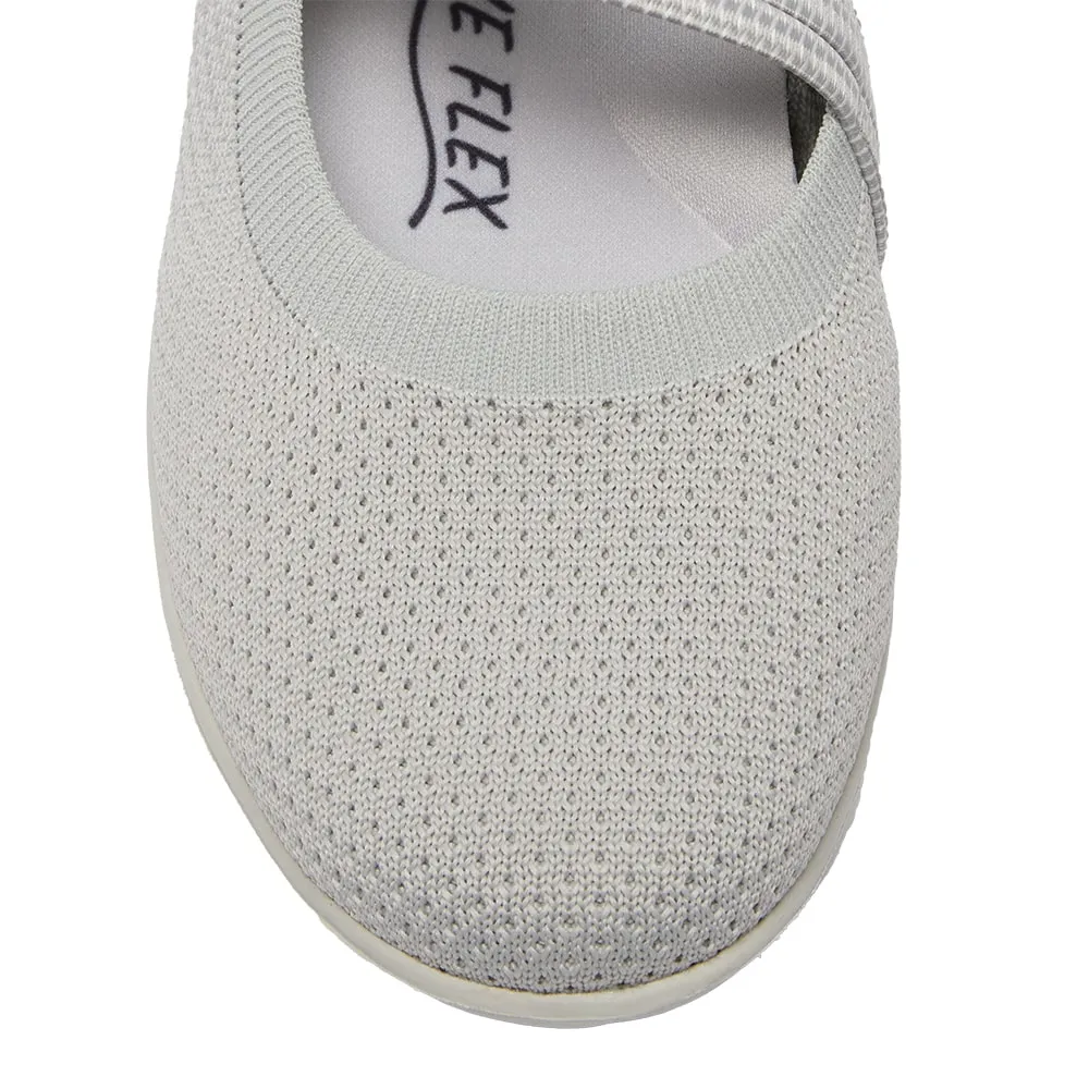 Patsy Flat in Light Grey Stretch