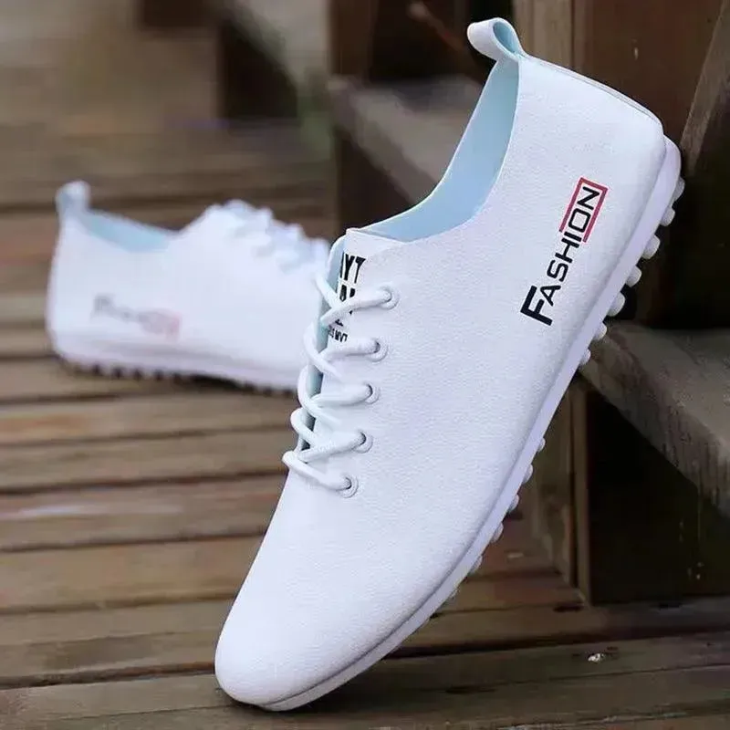 Peas Shoes, New White Shoes, Trendy Leather Shoes, British Style Casual Shoes