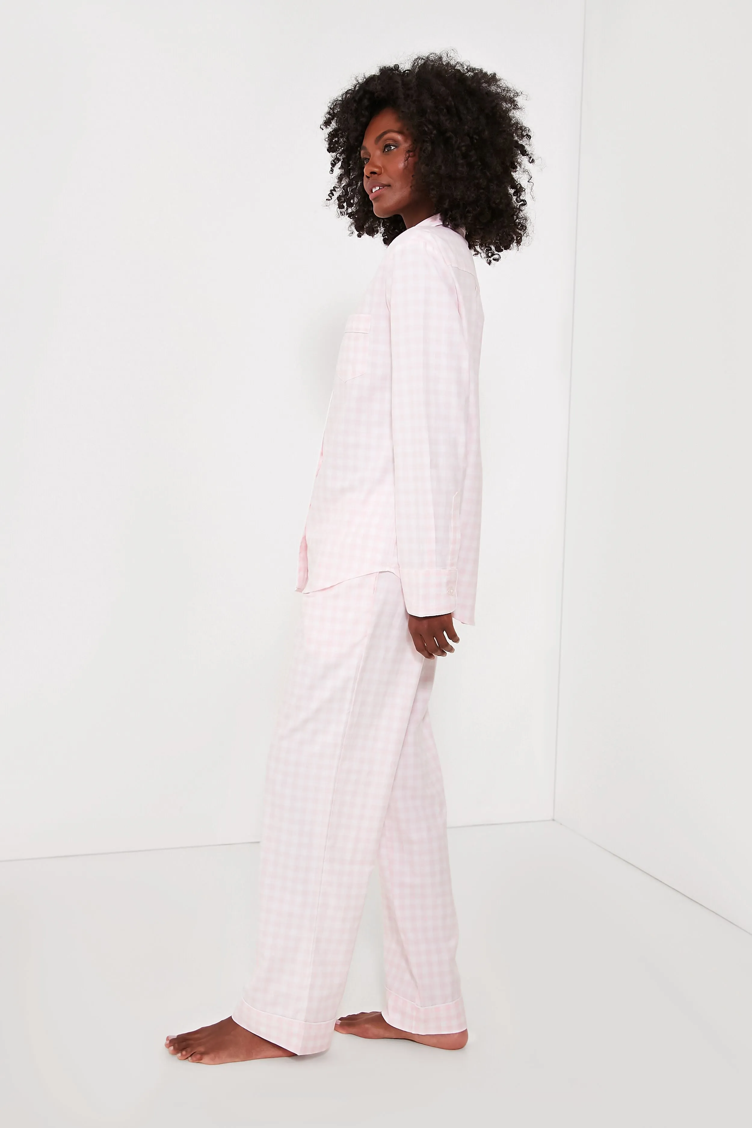 Pink Gingham Pajama Set