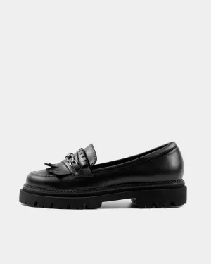 PRE-ORDER Vegan Chunky Black Grape Leather Loafers by Bohema