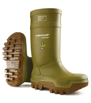 Purofort Thermo  Full Safety, Green | 15'' Insulated PU Work Boots