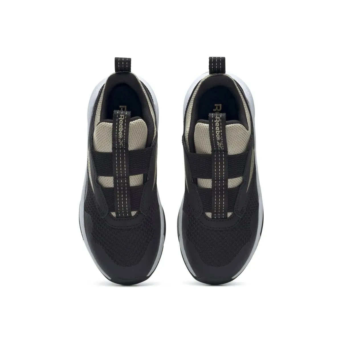 Reebok Youth Slip-On Running Shoes in Black/Gold