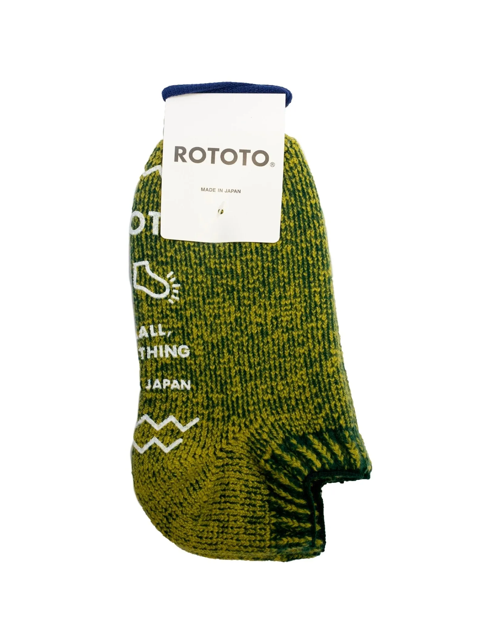 ROTOTO Pile Sockslipper D.Green/L.Green