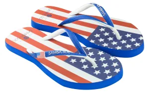 Samba Sol Men's Countries Collection Flip Flops - USA