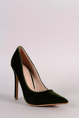 Shoe Republic LA Velvet Pointy Toe Pump