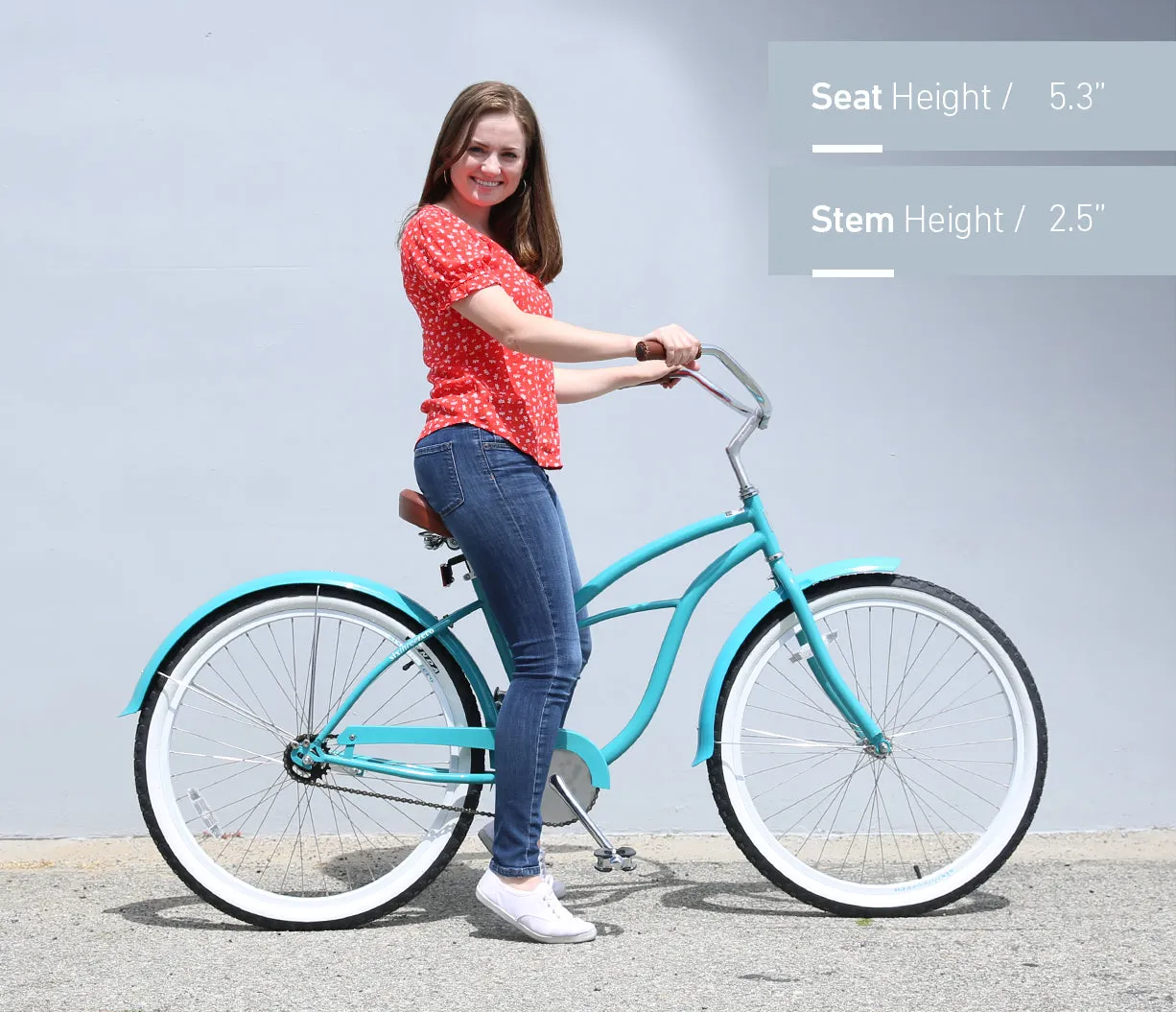 sixthreezero Teal Single Speed Women's Beach Cruiser Bike