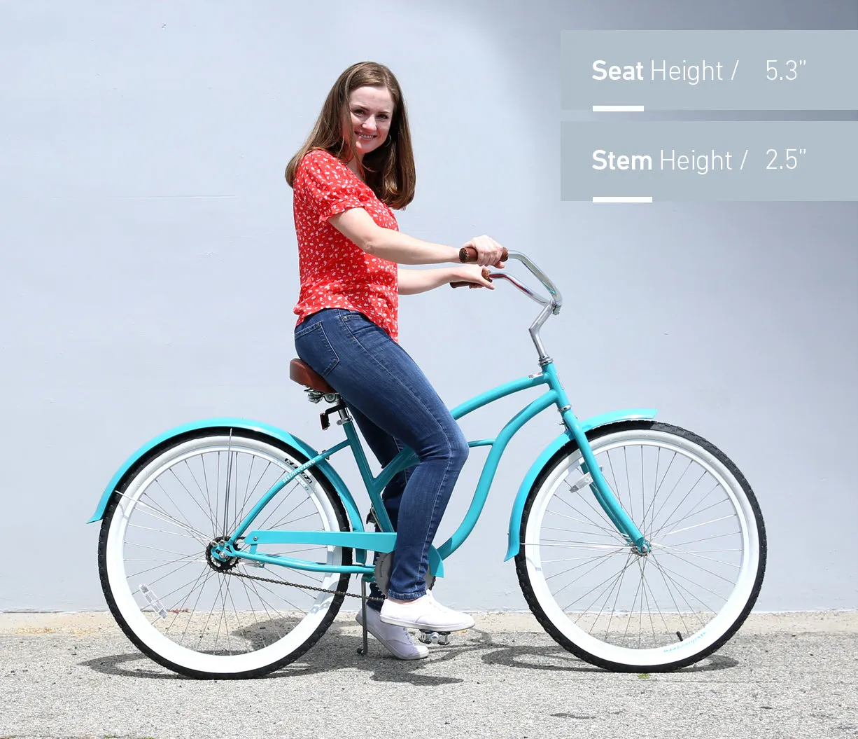 sixthreezero Teal Single Speed Women's Beach Cruiser Bike