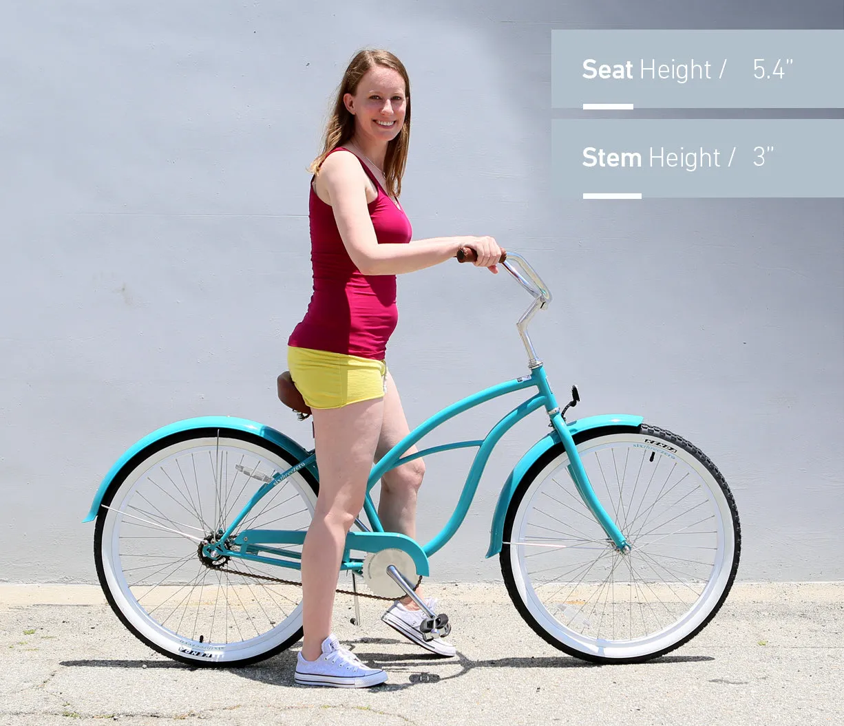 sixthreezero Teal Single Speed Women's Beach Cruiser Bike