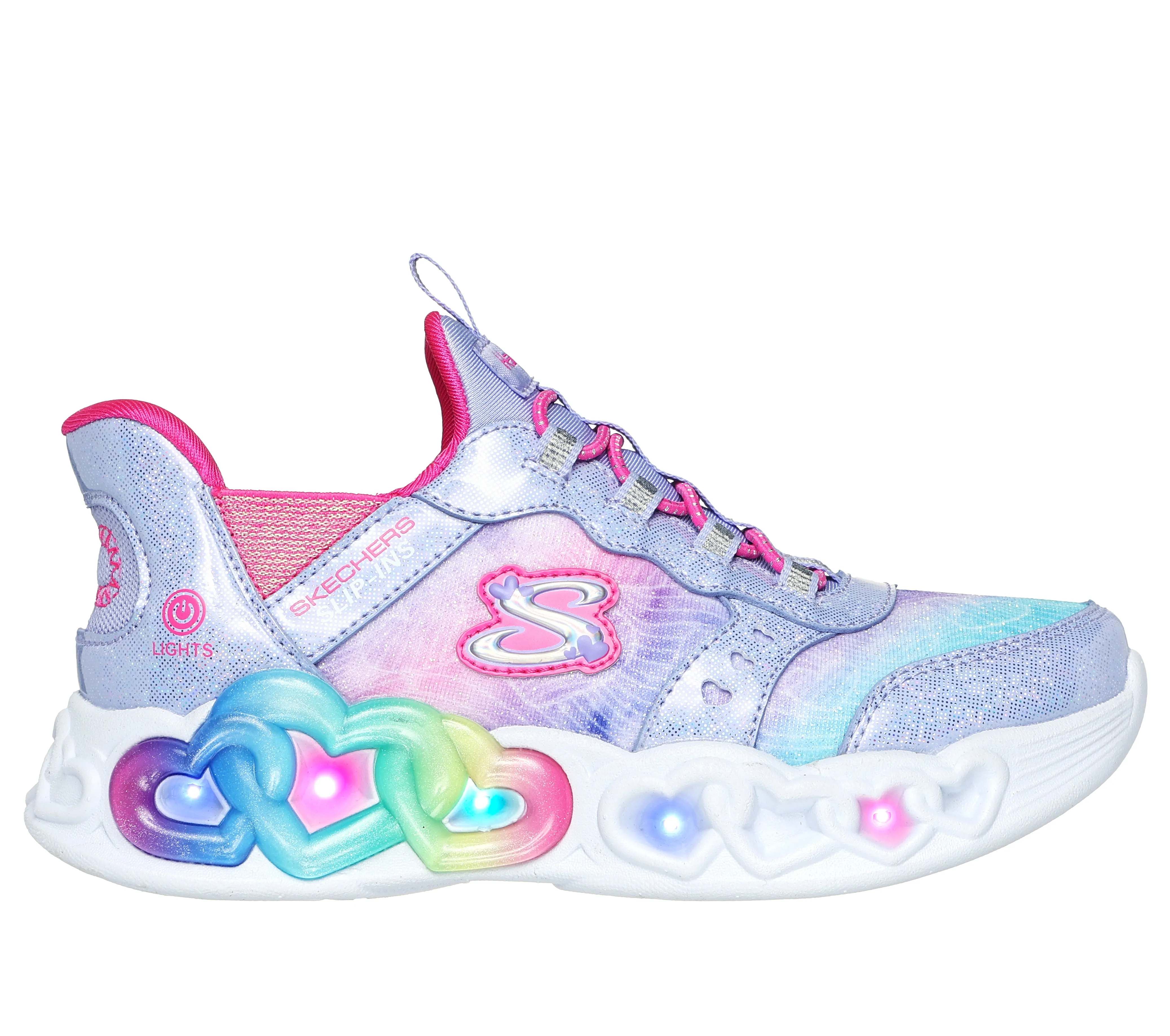 Skechers 303755L INFINITE HEART LIGHTS ETERNAL SHIMMER Lavender / Multi