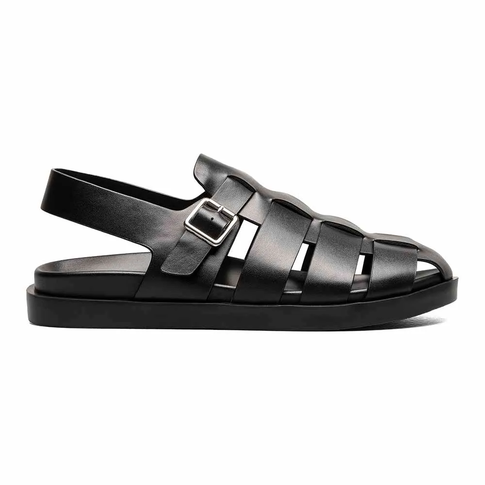 Stacy Adams Black MONTEGO Slingback Buckle Sandal