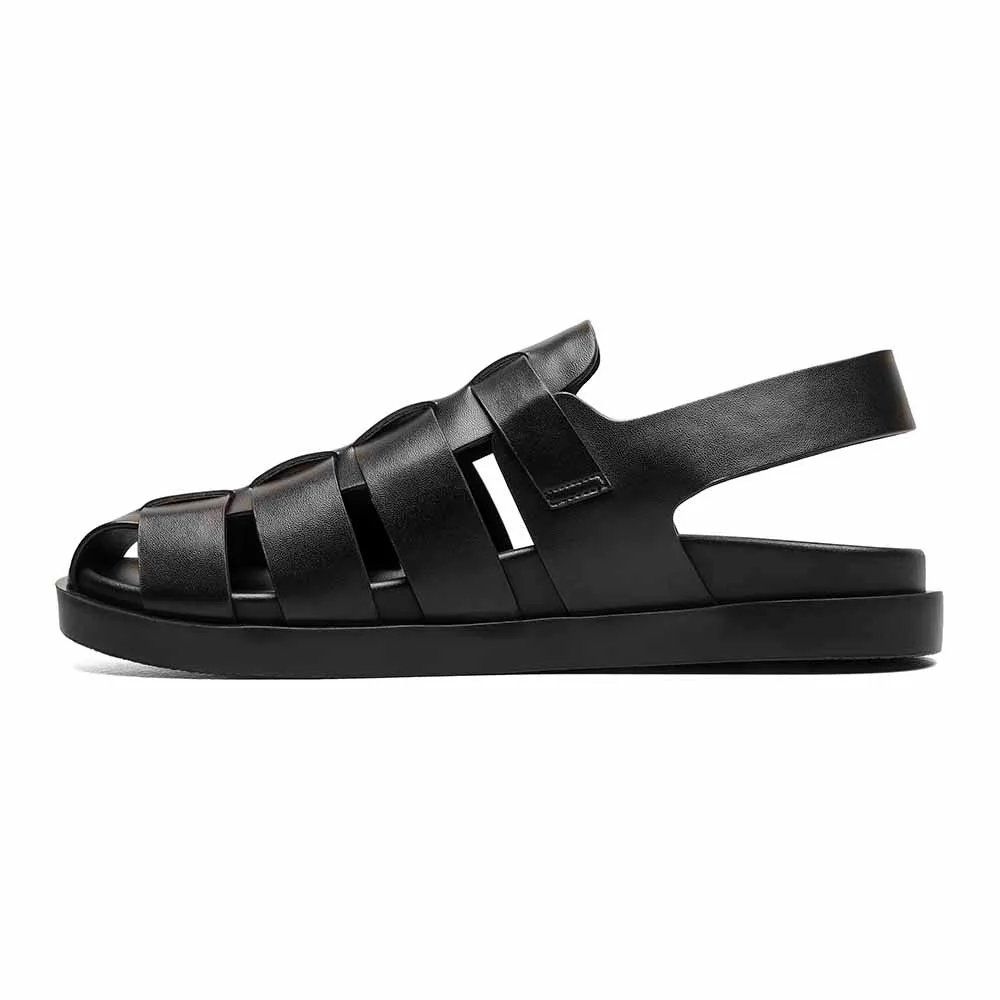 Stacy Adams Black MONTEGO Slingback Buckle Sandal