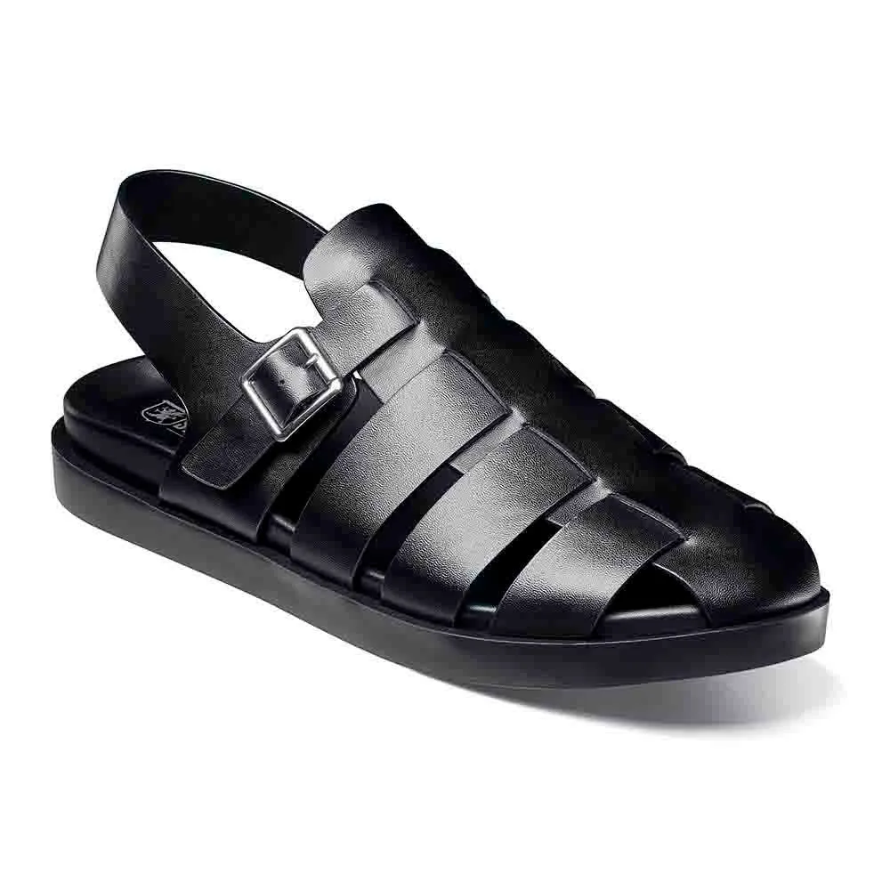 Stacy Adams Black MONTEGO Slingback Buckle Sandal