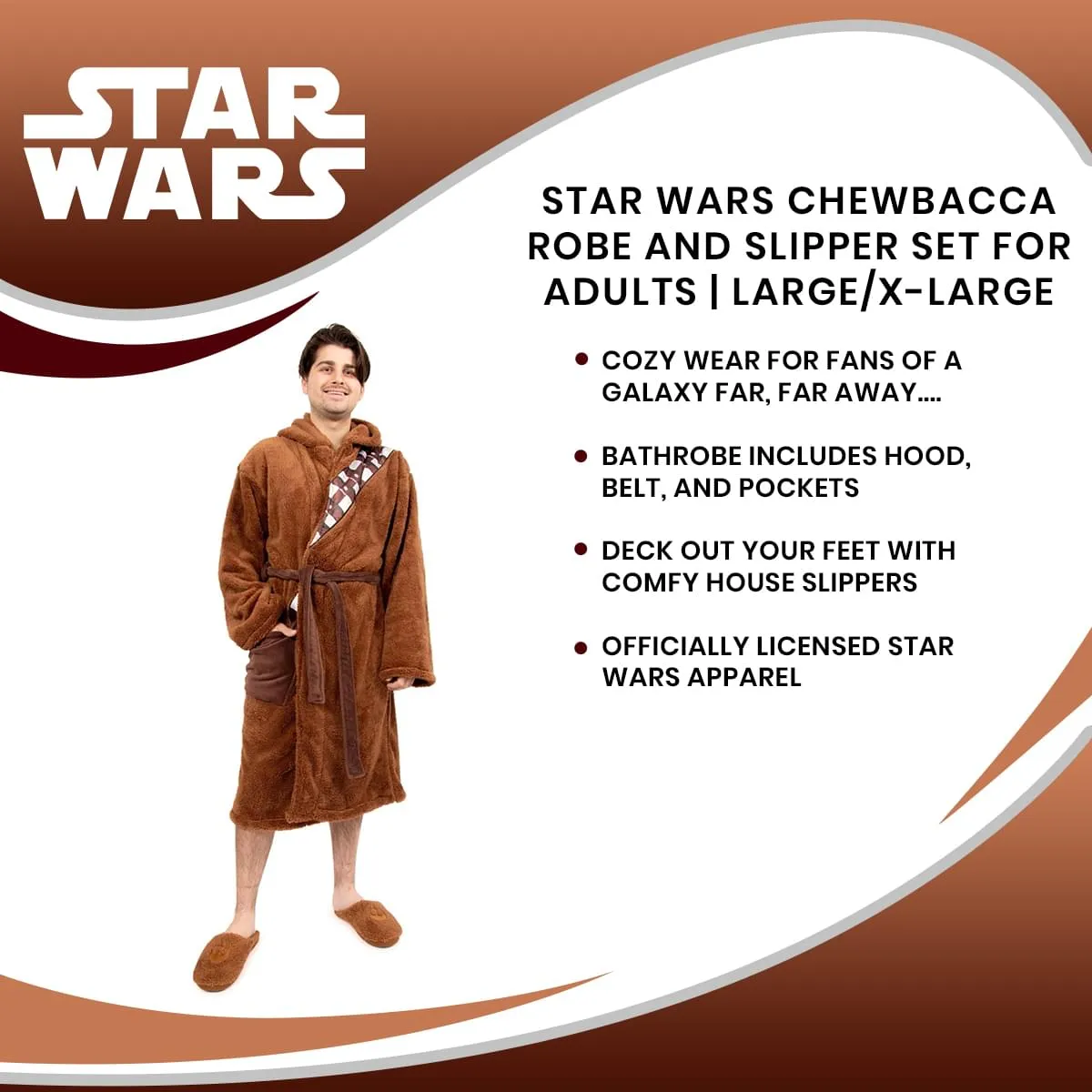 Star Wars Chewbacca Robe and Slipper Set for Adults