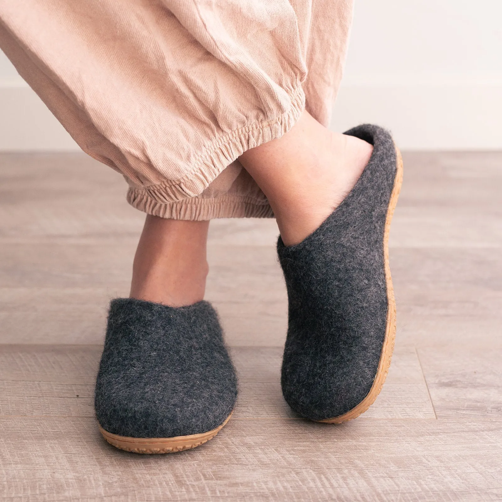 Stone Gray | Luxury Organic Merino Wool Slippers